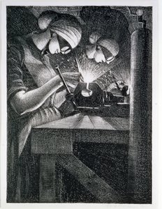 لحام الأسيتيلين ، 1917 (الحفر والنقطة الجافة) بواسطة كريستوفر ريتشارد وين نيفنسون